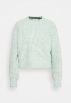 Even&Odd Moss Stitch Jumper - Strikkegenser - Light Green
