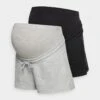 2 Pack - Shorts - Black/Mottled Light Grey 1 2 Pack - Shorts - Black/Mottled Light Grey -Even&Odd 1053b47b8eaa4cc99058b141999193c4