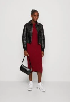 Even&Odd Strikket Kjole - Dark Red -Even&Odd 1958879488a5414e952fb04b001aed16