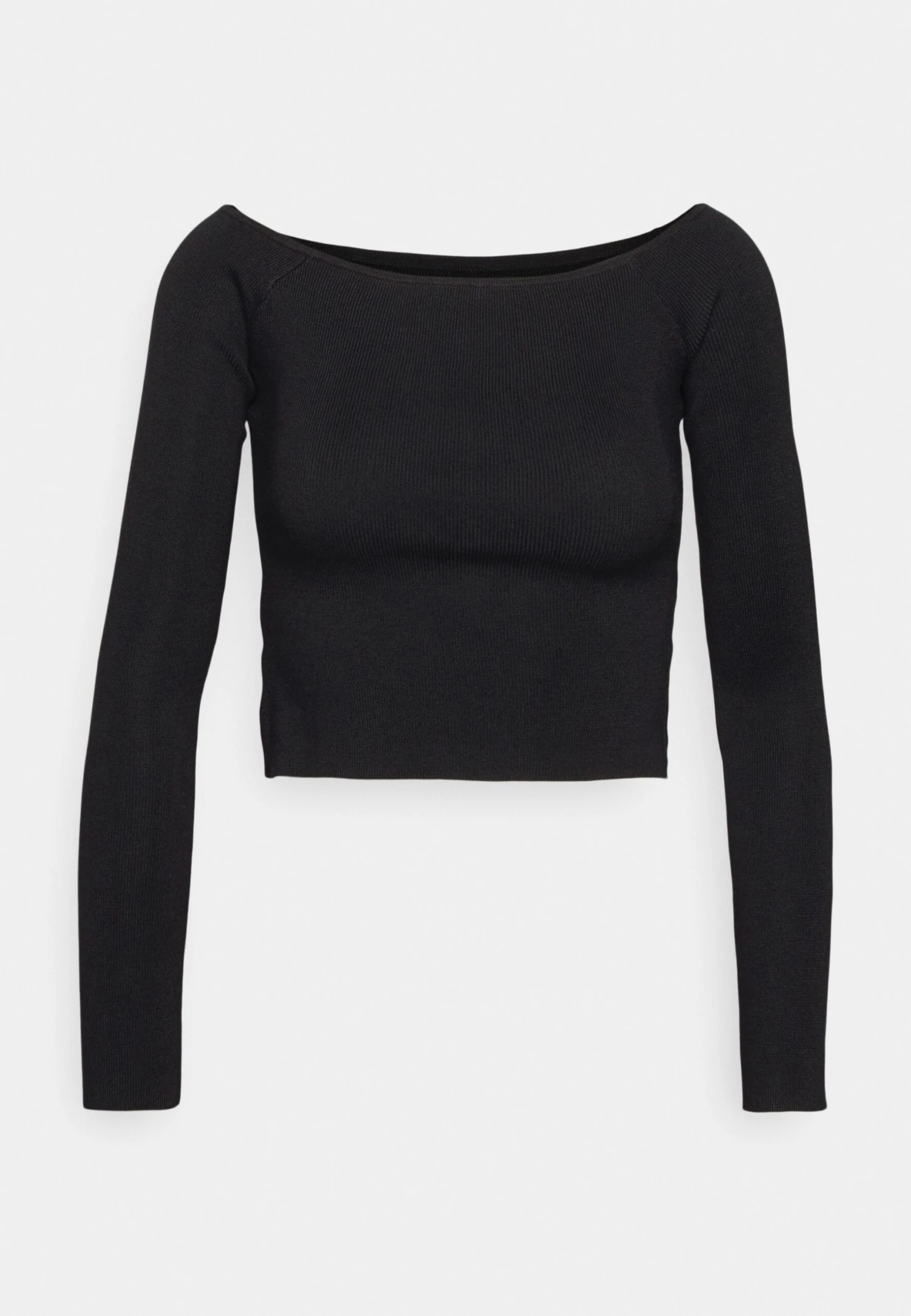 Offshoulder Basic- Strikkegenser - Black 7 Offshoulder Basic- Strikkegenser - Black - Bilde 5