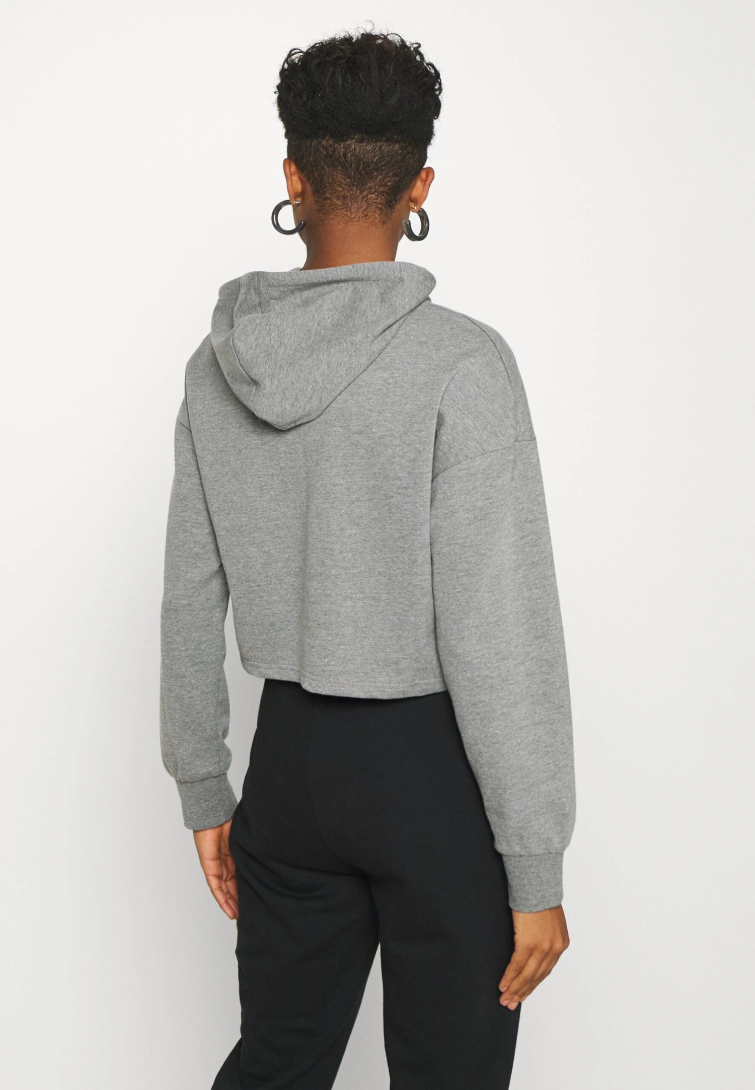 Even&Odd Basic - Cropped Oversized Hoodie - Hoodie - Mottled Grey 4 Even&Odd Basic - Cropped Oversized Hoodie - Hoodie - Mottled Grey - Bilde 3