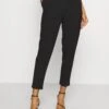 Even&Odd Paperbag Waist Tapered Trousers - Bukse - Black