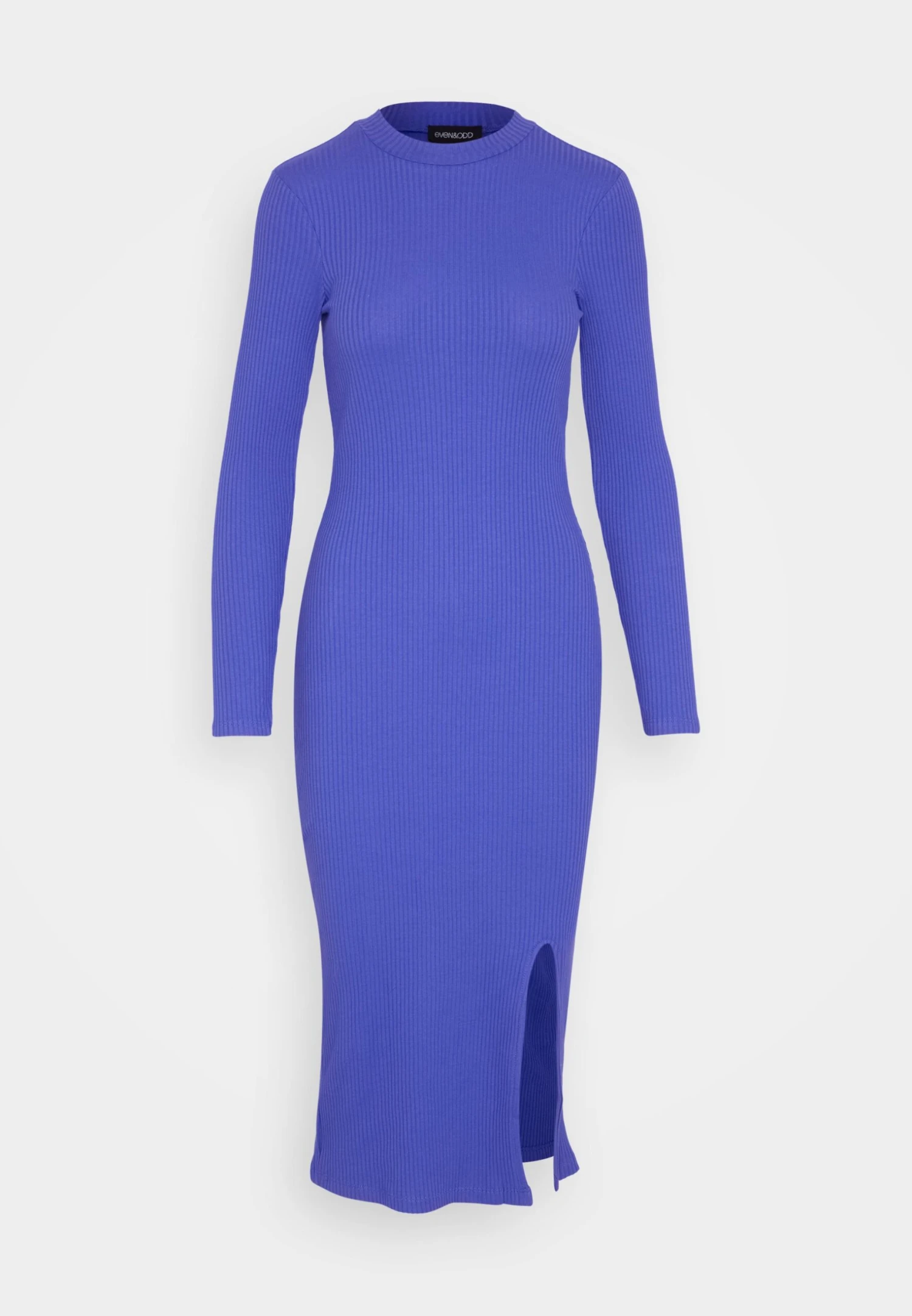 Even&Odd Circ Long Sleeves Midi High Slit Dress - Strikket Kjole - Blue 7 Even&Odd Circ Long Sleeves Midi High Slit Dress - Strikket Kjole - Blue - Bilde 5