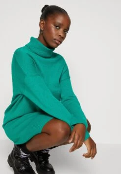 Even&Odd Rollkragen Mini Basic Strickkleid - Strikket Kjole - Green -Even&Odd 37cbad8bb19740df9ce2fd3dca8fbe23