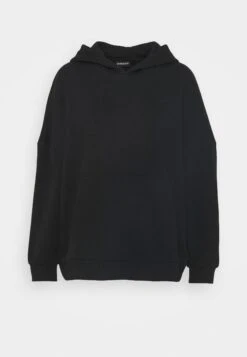 Even&Odd Hoodie Long Without Drawcord And Pocket - Hoodie - Black -Even&Odd 52198e5db4404c0f8de006564c1b3c01