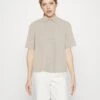 Even&Odd Linen-Mix Button Down Blouse - Skjorte - Beige