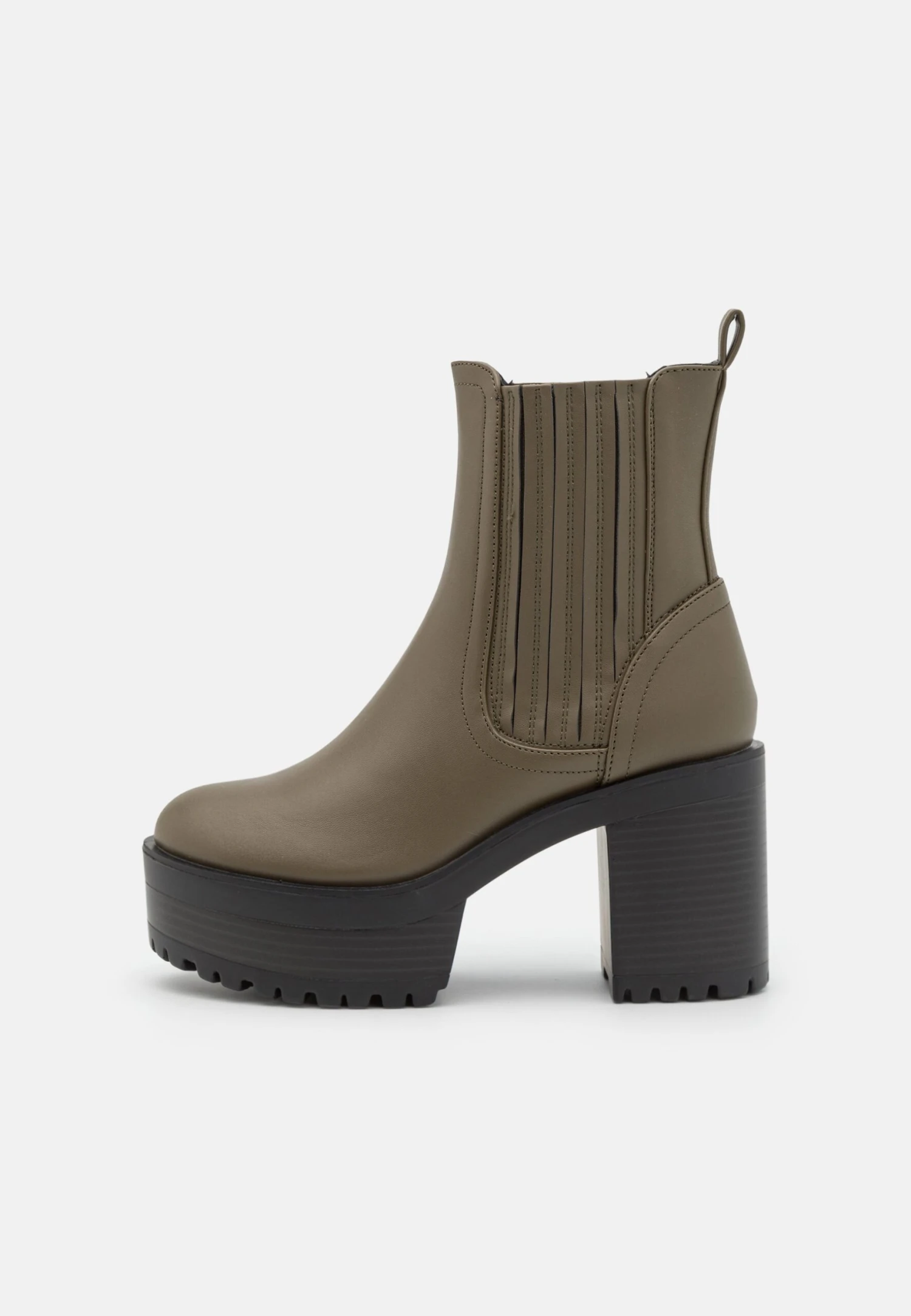 Platåstøvletter - Haki 4 Platåstøvletter - Haki - Bilde 2