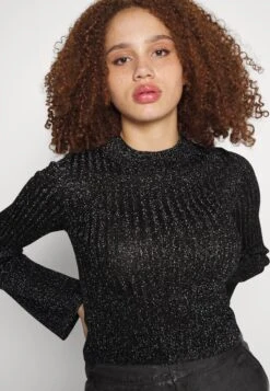 Even&Odd Lurex - Strikkegenser - Black -Even&Odd 63f4ba6b61fe4e5b9b01b7f57a72124c