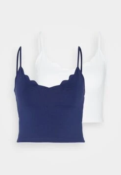 Even&Odd 2 Pack - Topper - White/Dark Blue -Even&Odd 666627aca9bf434eb30a1273c8227dba