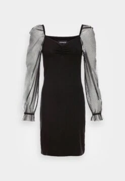 Even&Odd Long Puff Sleeves Rushing Bodycon Dress - Cocktailkjole - Black 10 Even&Odd Long Puff Sleeves Rushing Bodycon Dress - Cocktailkjole - Black -Even&Odd 6b2864728d8747a495146299a2475f69