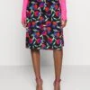 Even&Odd Midi Skirt With Shell Fabric - A-Line Skjørt - Multicoloured