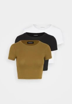 Even&Odd 3 Pack - T-Shirts - White/Black/Olive 16 Even&Odd 3 Pack - T-Shirts - White/Black/Olive -Even&Odd 7ab54fc28eee4adeaf54552ab3c2f09c
