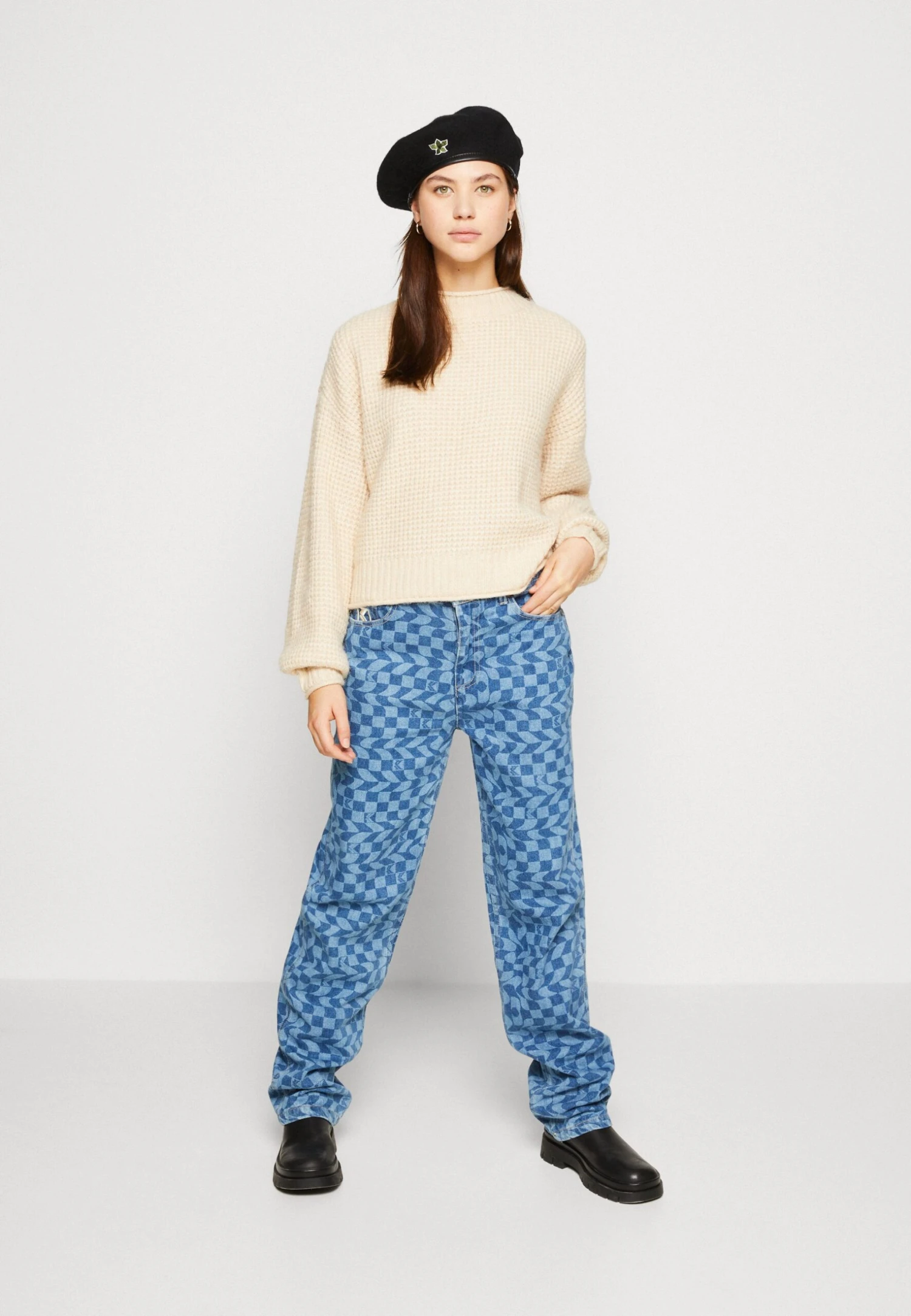 Even&Odd Moss Stitch Jumper - Strikkegenser - Sand 4 Even&Odd Moss Stitch Jumper - Strikkegenser - Sand - Bilde 2