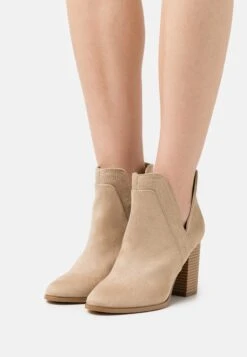 Ankelboots Med Høye Hæler - Beige
