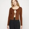 Even&Odd Cardigan - Brown -Even&Odd 825a7ad27adc488aa7d982bacc89bca9