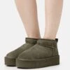 Even&Odd Leather - Ankelboots - Khaki -Even&Odd 87cb93129c5d40a185fc987690d7b4cc