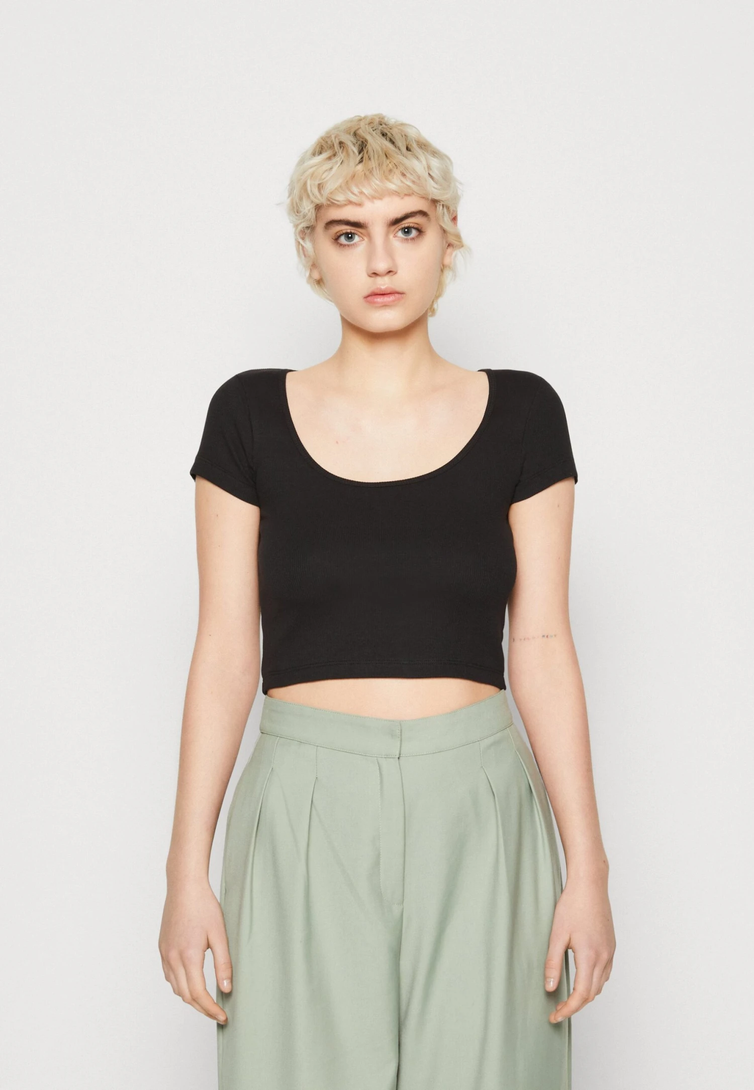 Even&Odd 2 Pack - T-Shirts - Black/Grey 4 Even&Odd 2 Pack - T-Shirts - Black/Grey - Bilde 2