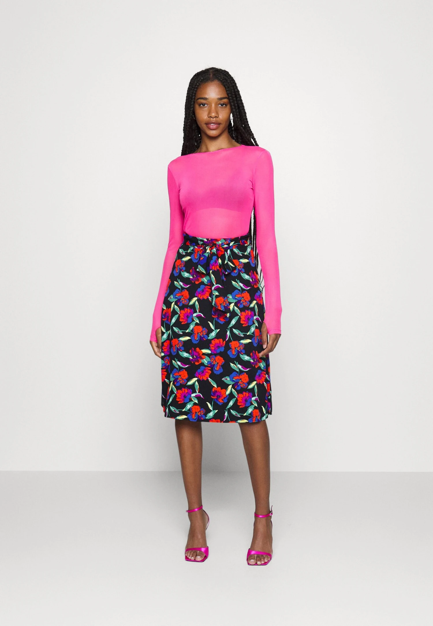 Even&Odd Midi Skirt With Shell Fabric - A-Line Skjørt - Multicoloured 4 Even&Odd Midi Skirt With Shell Fabric - A-Line Skjørt - Multicoloured - Bilde 2