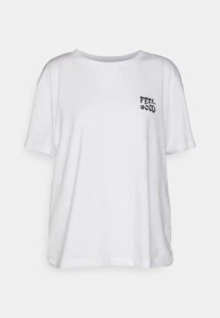 Even&Odd Clare Feel Good Chest Artwork- T-Shirts Med Print - White -Even&Odd 93de4ae1befe4e51a56ee7af68a03971