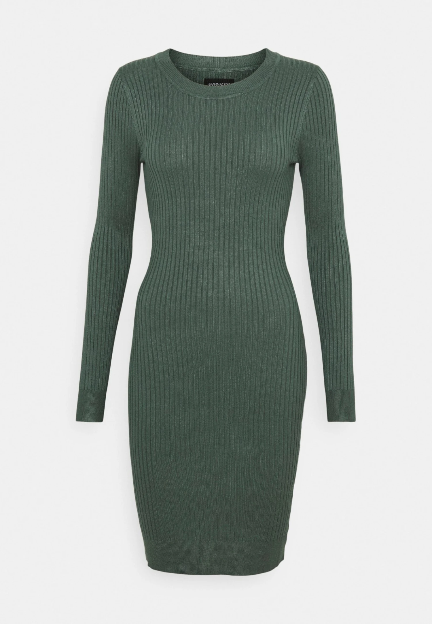 Even&Odd Crew Ausschnitt Ripp Basic Bodycon Mini Strickkleid - Etuikjole - Green 7 Even&Odd Crew Ausschnitt Ripp Basic Bodycon Mini Strickkleid - Etuikjole - Green - Bilde 5