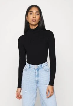 Even&Odd Cropped Turtle Neck 2 Pack - Strikkegenser - Black/ White -Even&Odd 94ad5ae168614afe92a40cf2a7c91001