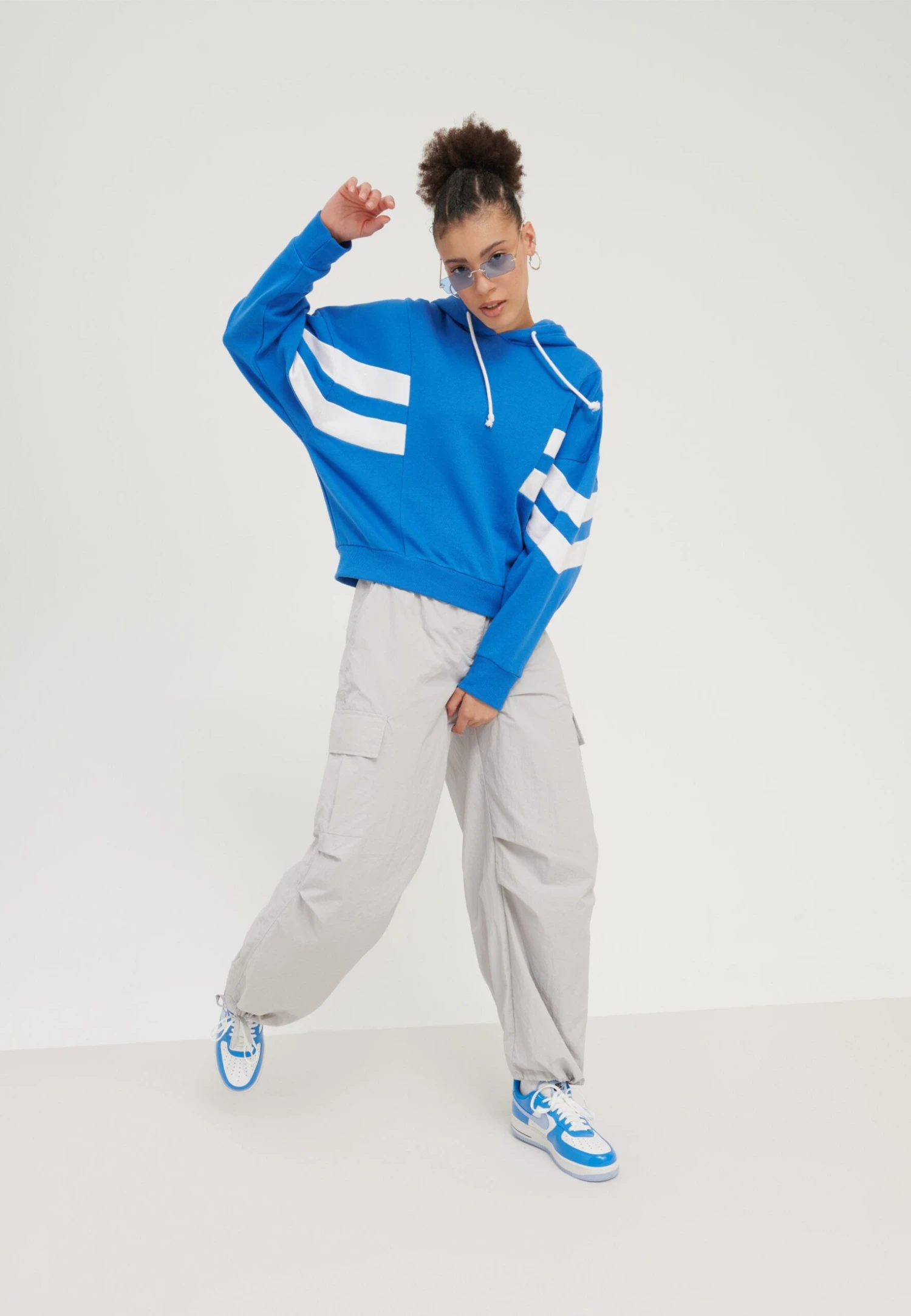 Even&Odd Sweatshirt - Blue/White 4 Even&Odd Sweatshirt - Blue/White - Bilde 2