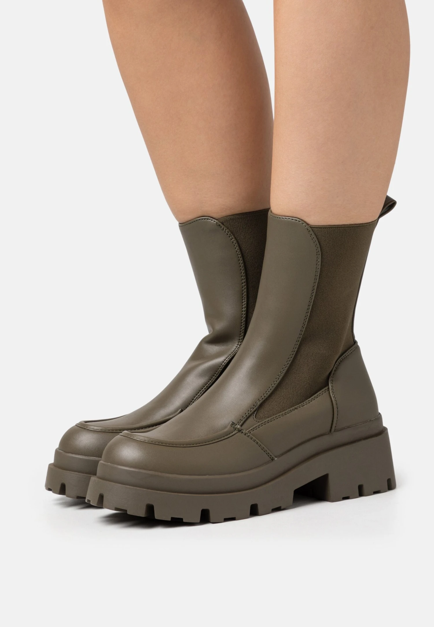 Even&Odd Platåstøvletter - Khaki 3 Even&Odd Platåstøvletter - Khaki