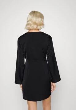 Even&Odd Woven Drape Mini Dress- Cocktailkjole - Black -Even&Odd a5a5f61d55f74622a1a85afd2aa1eae4