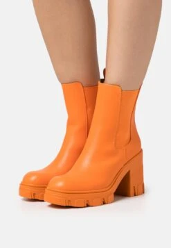 Even&Odd Ankelboots Med Høye Hæler - Orange