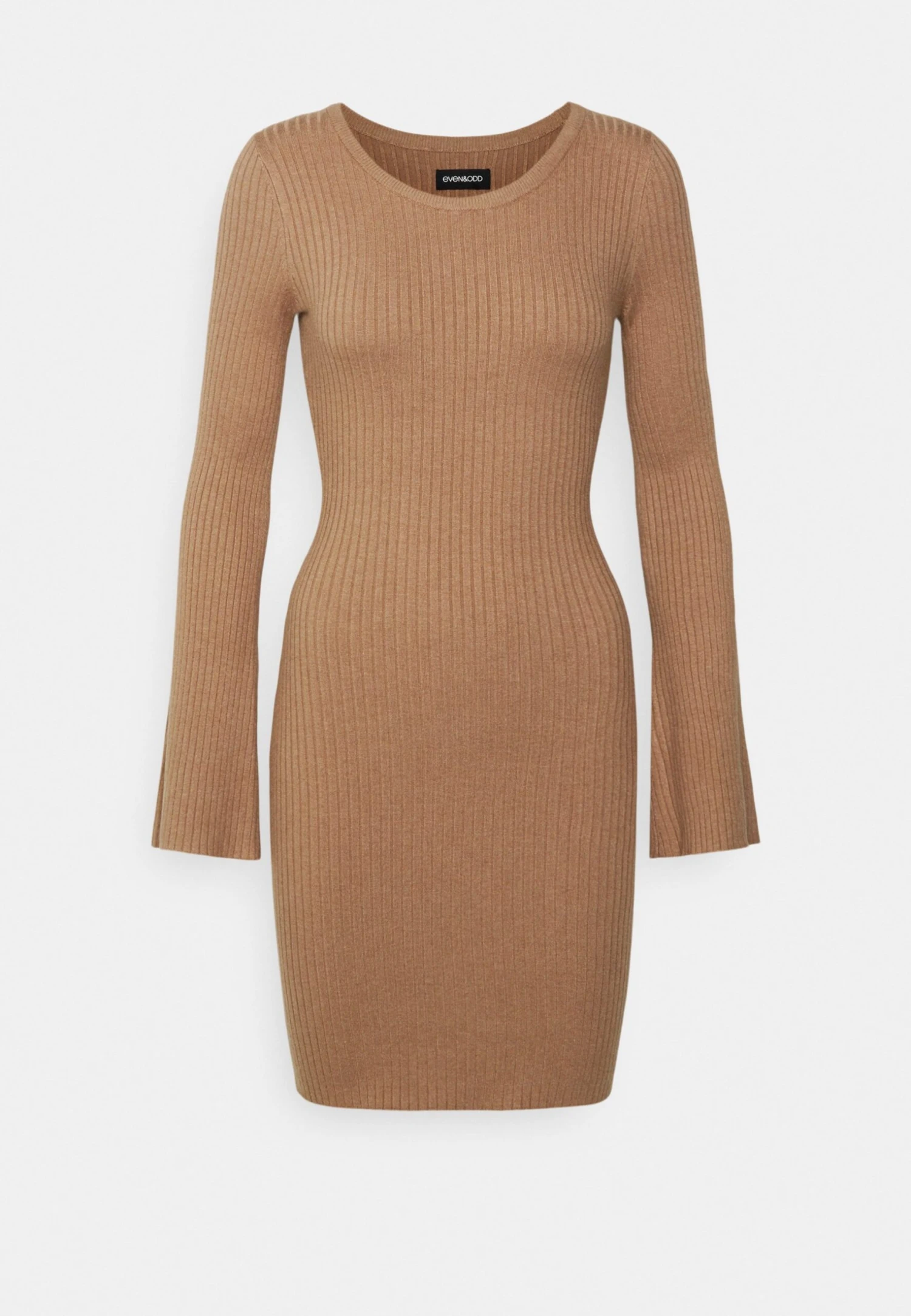 Even&Odd Knit Loose Fit Flared Sleeves Dress - Strikket Kjole - Camel 7 Even&Odd Knit Loose Fit Flared Sleeves Dress - Strikket Kjole - Camel - Bilde 5