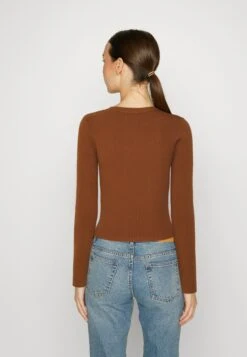Even&Odd Flared Sleeve - Strikkegenser - Brown -Even&Odd b742d5b530dc4ae0a3be54afedfe17f1
