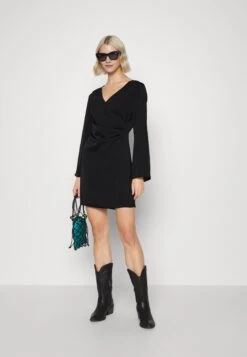 Even&Odd Woven Drape Mini Dress- Cocktailkjole - Black -Even&Odd b7d6d23847414ddfb1e8e93b9dd2e6f4