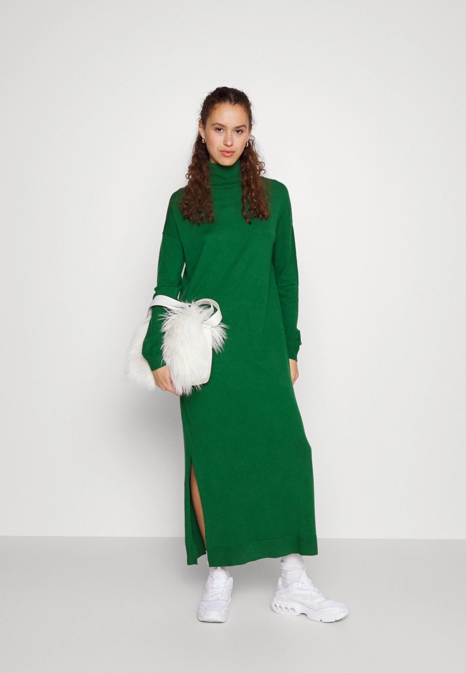 Even&Odd Rollkragen Basic Maxi Strickkleid - Maxikjole -Green 4 Even&Odd Rollkragen Basic Maxi Strickkleid - Maxikjole -Green - Bilde 2