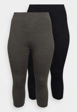 2 Pack - Leggings - Black/Mottled Dark Grey 12 2 Pack - Leggings - Black/Mottled Dark Grey -Even&Odd c1a521f524284f35b0111791dd8a5746