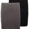 Even&Odd 2 Pack - Miniskjørt - Grey/Black