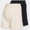 2 Pack- Shorts - Black/ Beige -Even&Odd e9130373a2894f7b8a76c80f586aa5eb