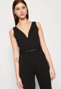 Even&Odd Going Out Low V Neck Flared Leg Belted - Jumpsuit - Black 11 Even&Odd Going Out Low V Neck Flared Leg Belted - Jumpsuit - Black -Even&Odd f8427b06240c49ccaa2166959d756338